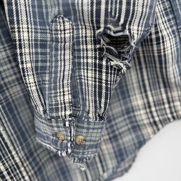 Vintage 90s Carhartt Heavy Cotton Button Up Shirt DESTROYED Men’s Size XL Grunge - Picture 9 of 9